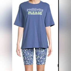 Secret Treasures Womens Blue 2-Piece Bike Shorts Pajama Set NWT